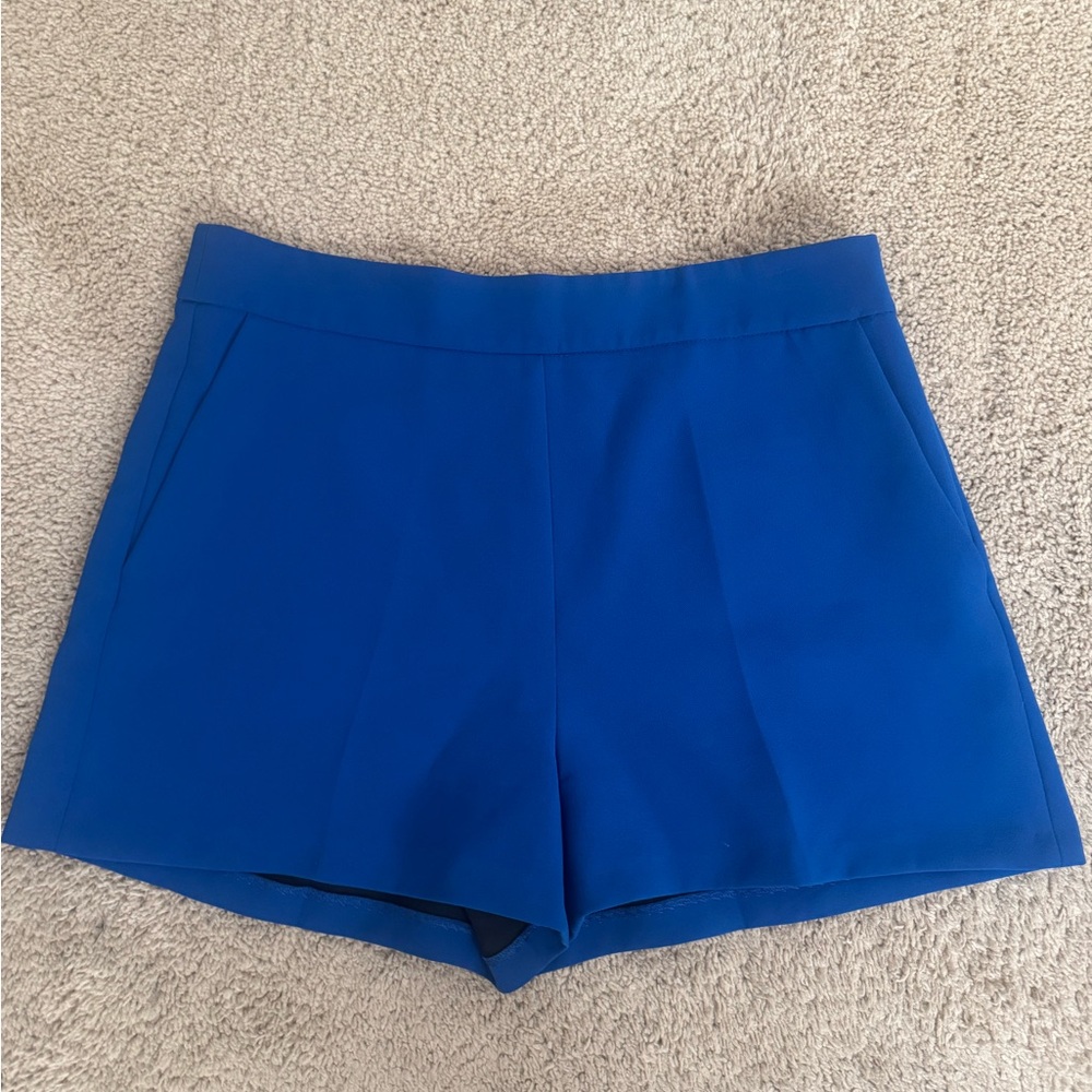 Zara Women's High Waist Shorts - Blue